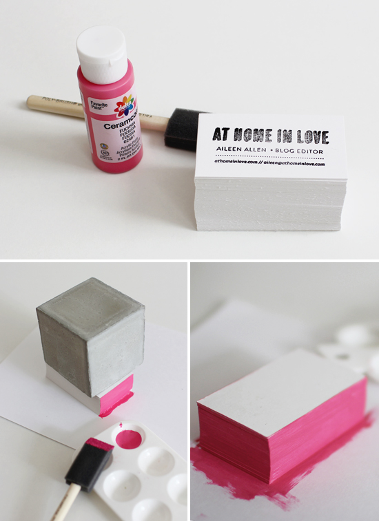 Edge-painting business cards