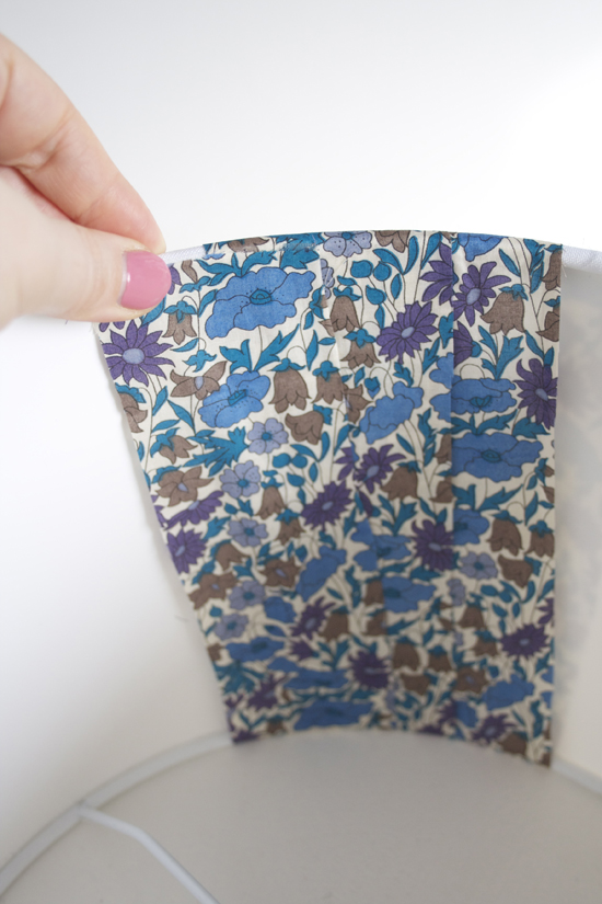 DIY fabric covered lampshade