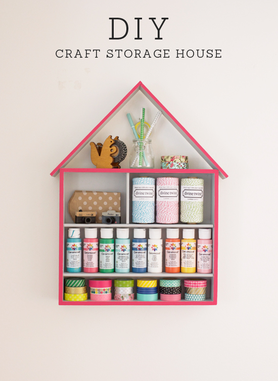 DIY craft storage house // At Home in Love