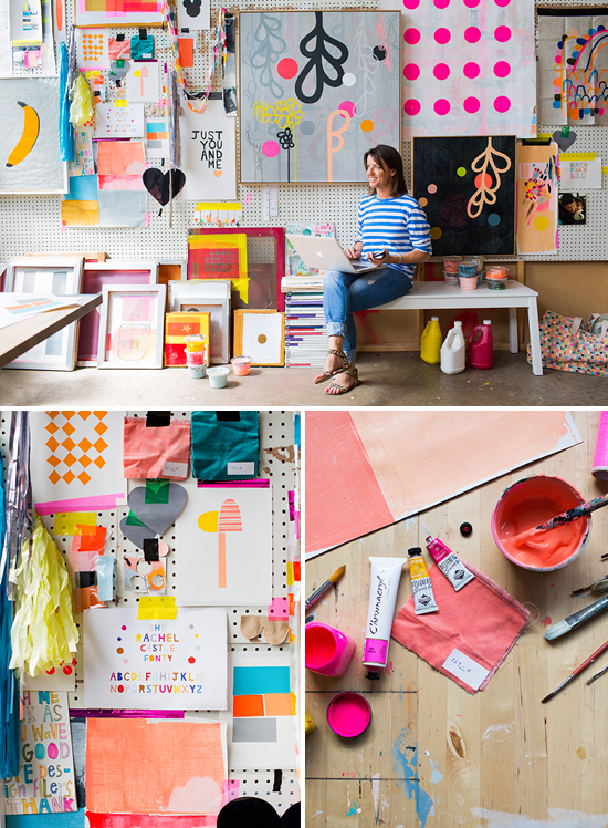 Colorful art studio