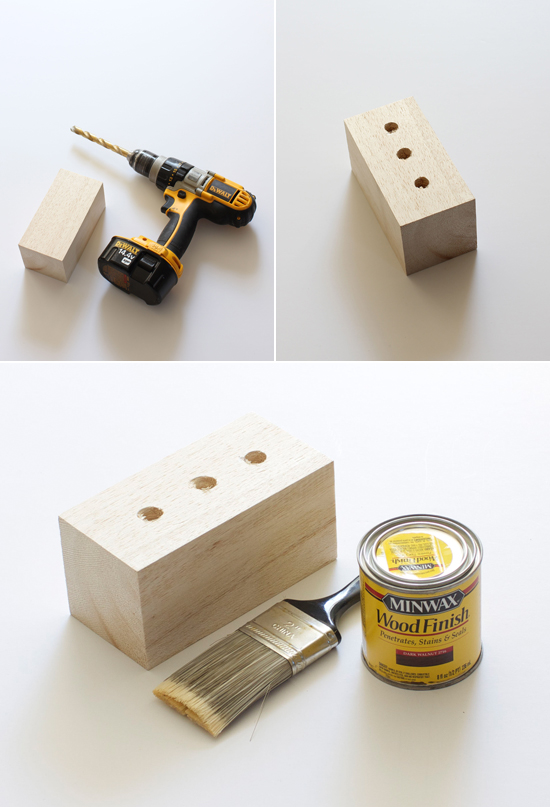How to make a wood block utensil holder