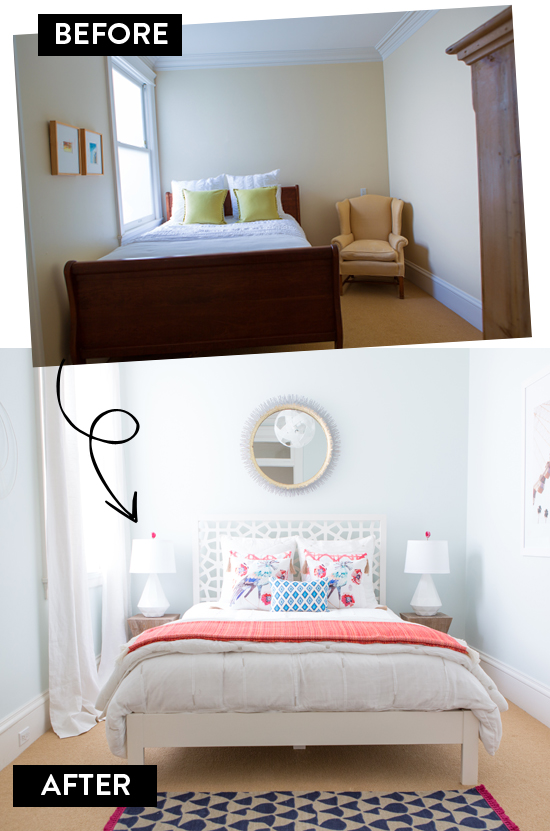 Bedroom makeover: before & after