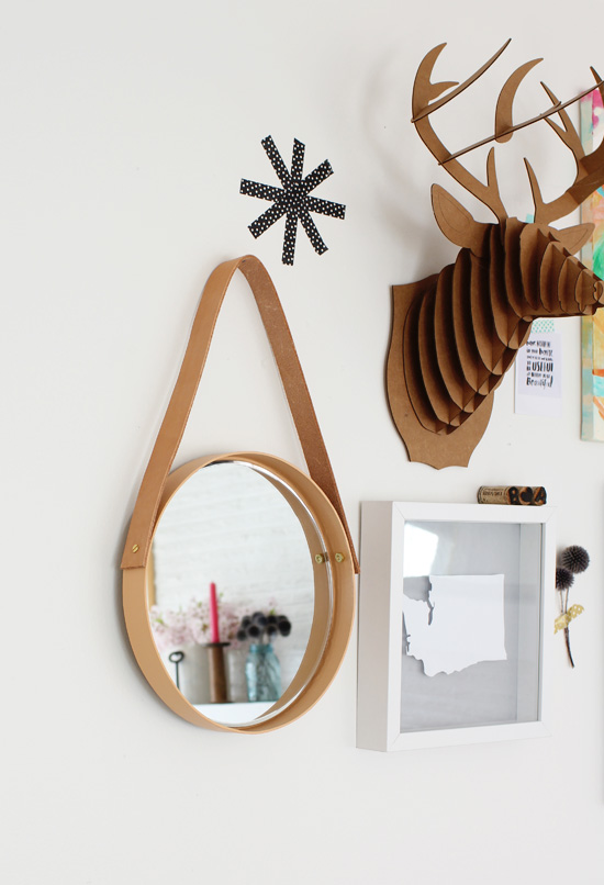 DIY hanging mirror // At Home in Love