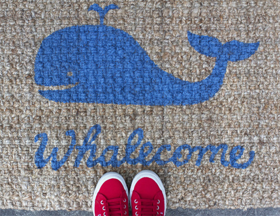 How to add a DIY design to a doormat