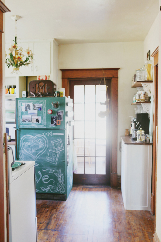 Chalkboard fridge