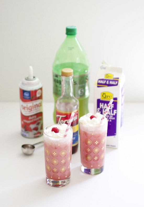 Ingredients for homemade Italian sodas