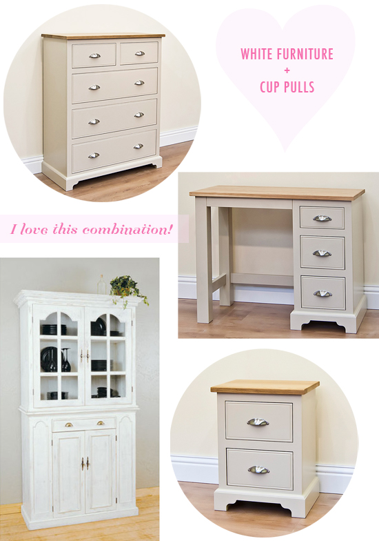 White furniture + cup pulls…the perfect combination