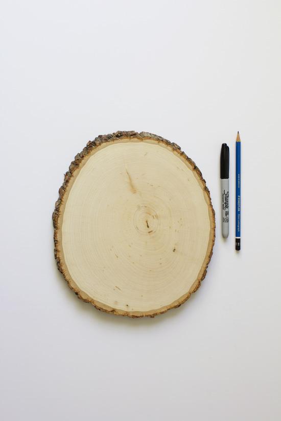 DIY wood round artwork