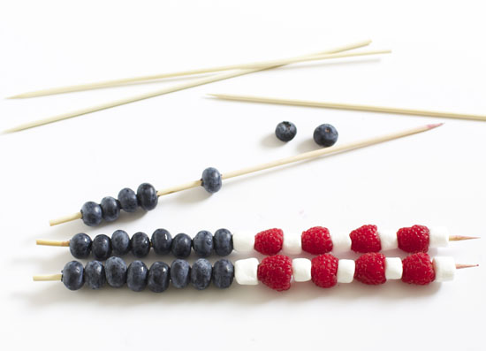 DIY berry kabobs for the Fourth of July