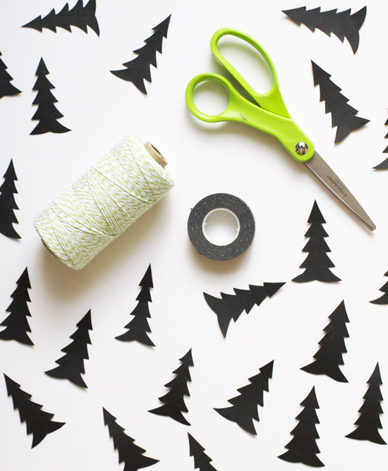 DIY Scandinavian tree garland