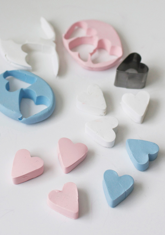 Clay hearts