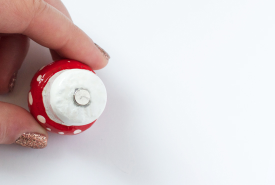 DIY cork toadstool magnets