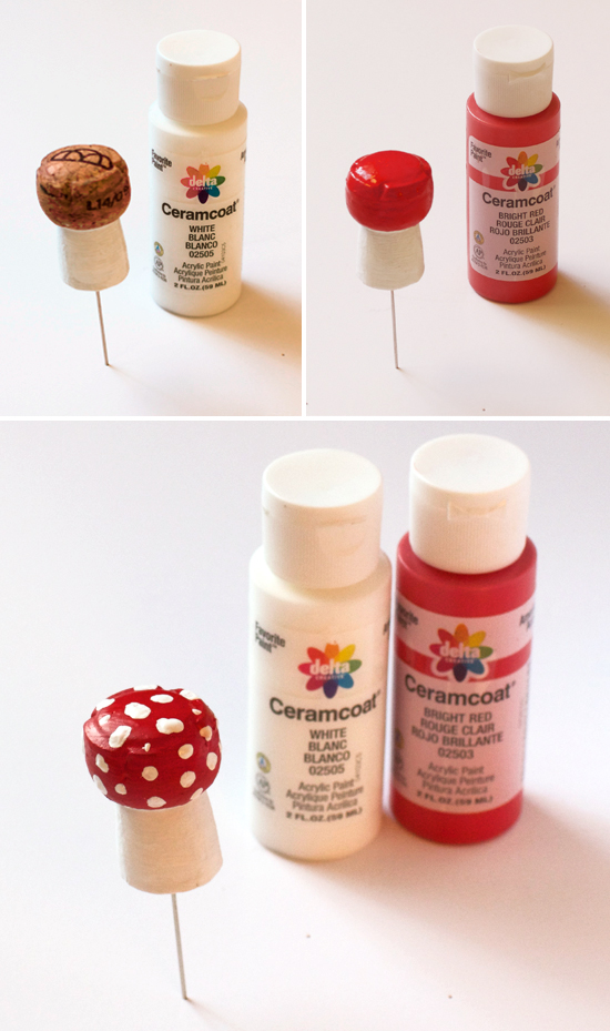 How to make a toadstool magnet out of a champagne cork
