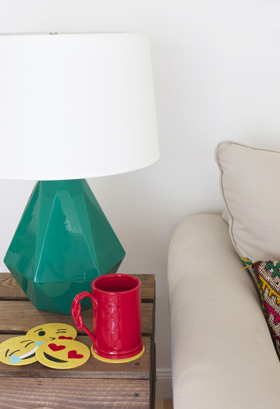 DIY emoji coasters