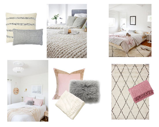 A soothing bedroom color palette