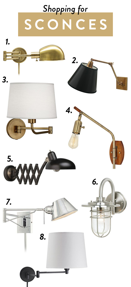 Shopping for sconces // Love these options