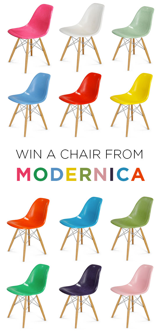Modernica fiberglass chair giveaway