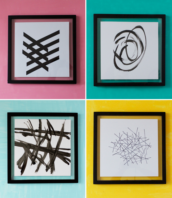 4 ways to DIY some black & white modern art