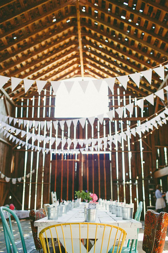 Barn with bunting