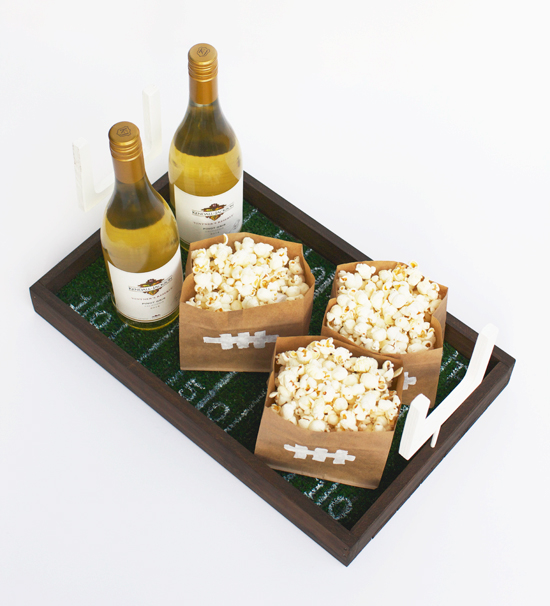 Football field serving tray