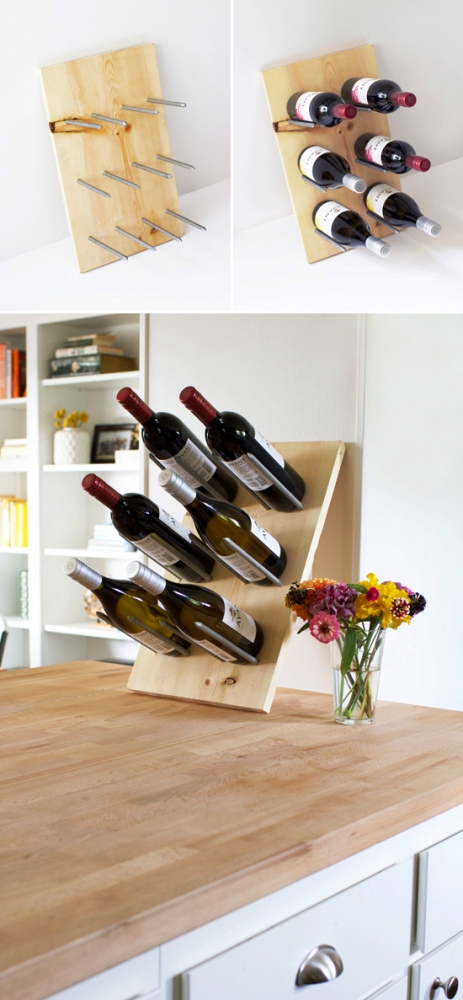 Easiest DIY modern wine rack