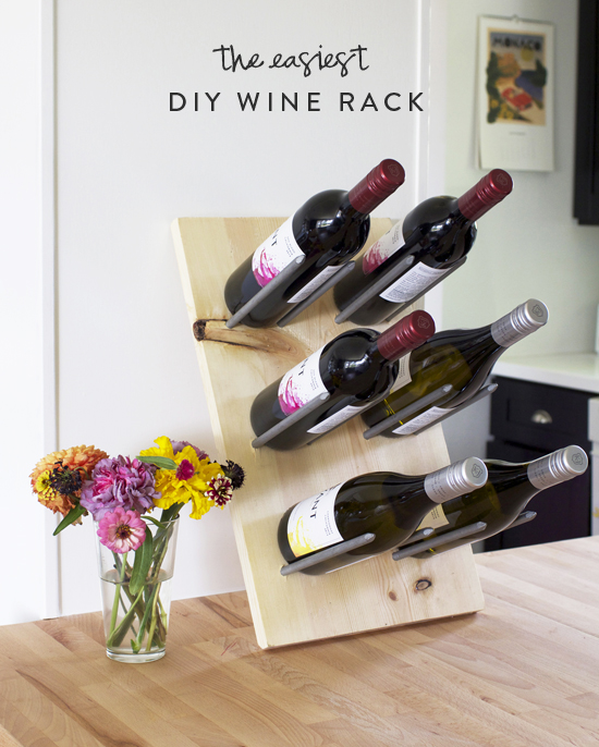 The Easiest DIY Wine Rack