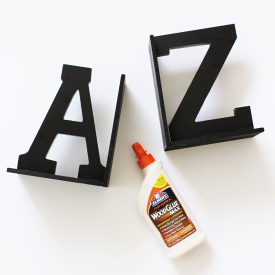 How to make DIY "A to Z" bookends