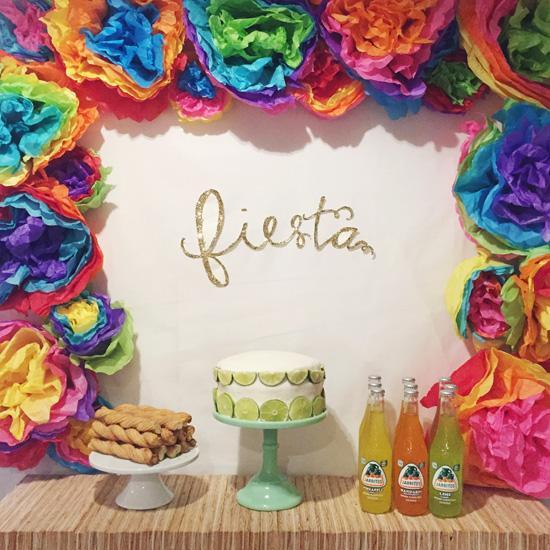 Fun backdrop for a birthday fiesta