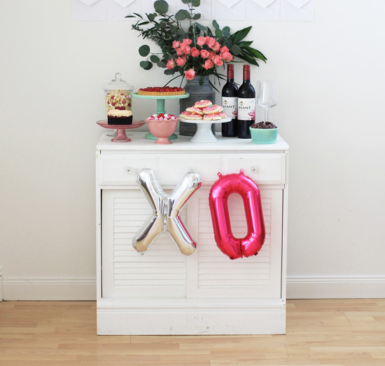 Valentine's Day dessert table