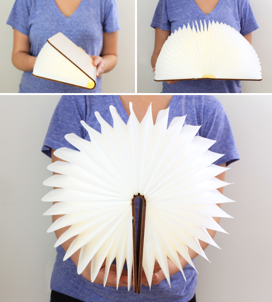 An LED lamp that is concealed in the form of a hardcover book
