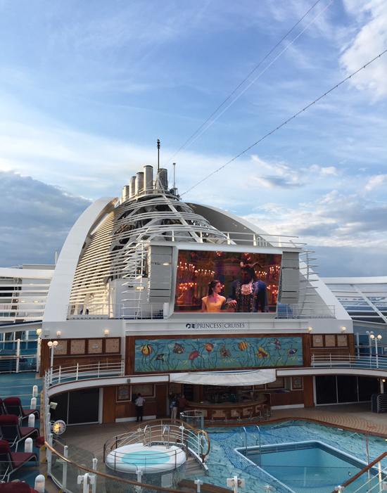 Outdoor movies on Princess Cruises