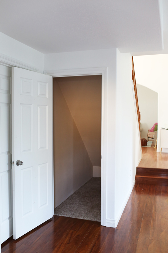 Closet under the stairs - before