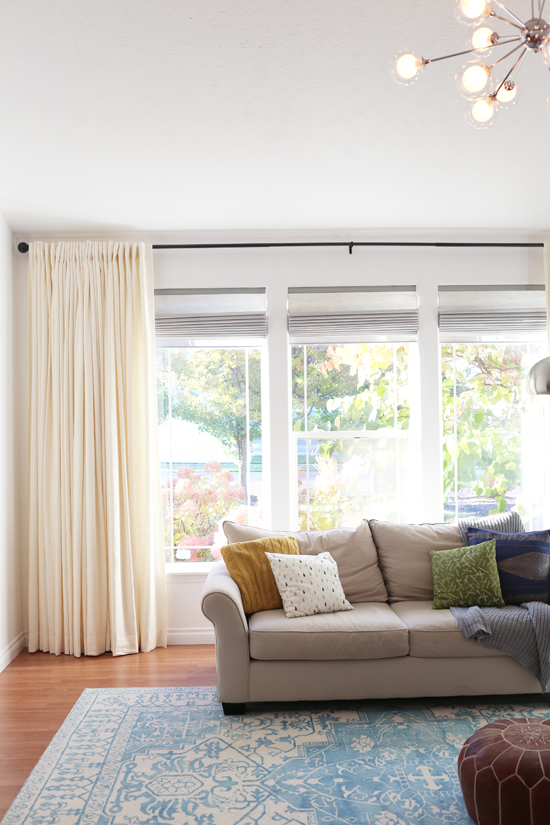 Living room window treatments