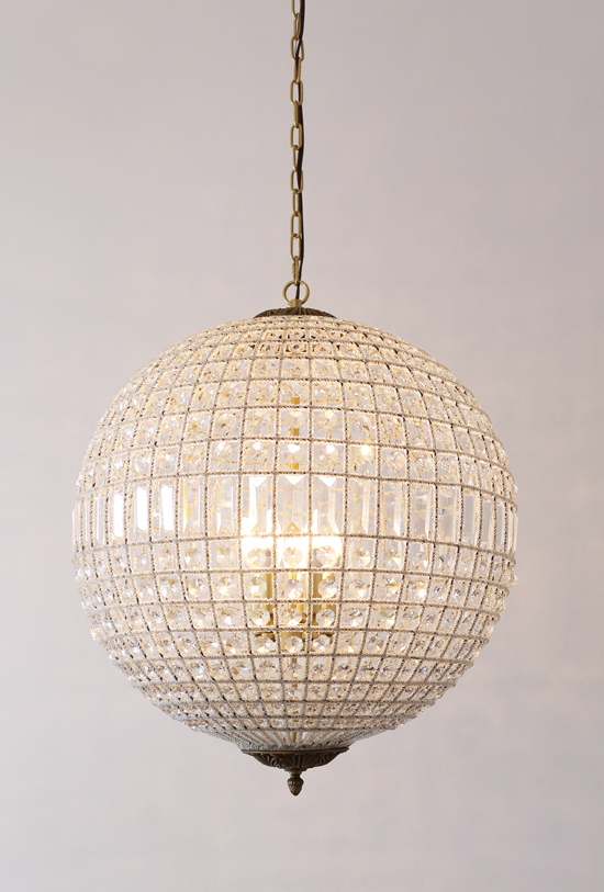 Crystal globe chandelier