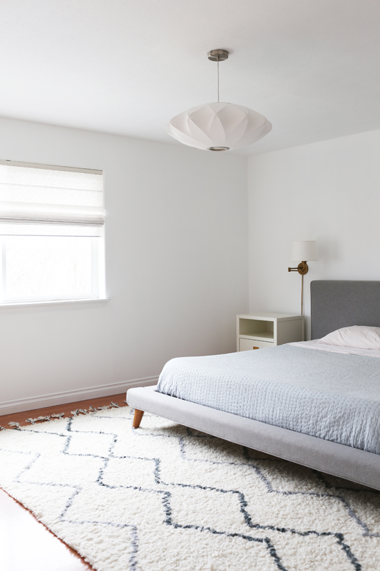 Simple, neutral master bedroom