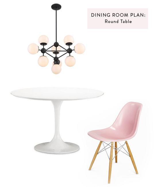 Dining room plan: round table