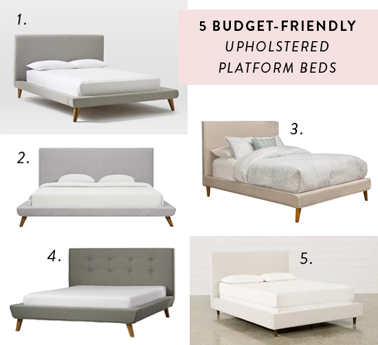 5 budget-friendly upholstered platform beds