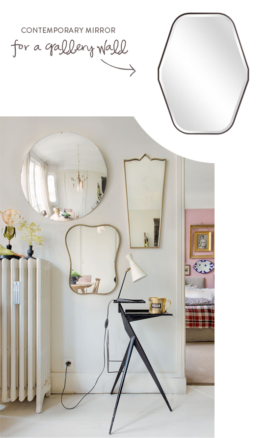 Contemporary mirrors in unique shapes