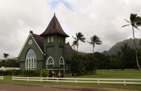 Beautiful old church in Hanalei, Kauai