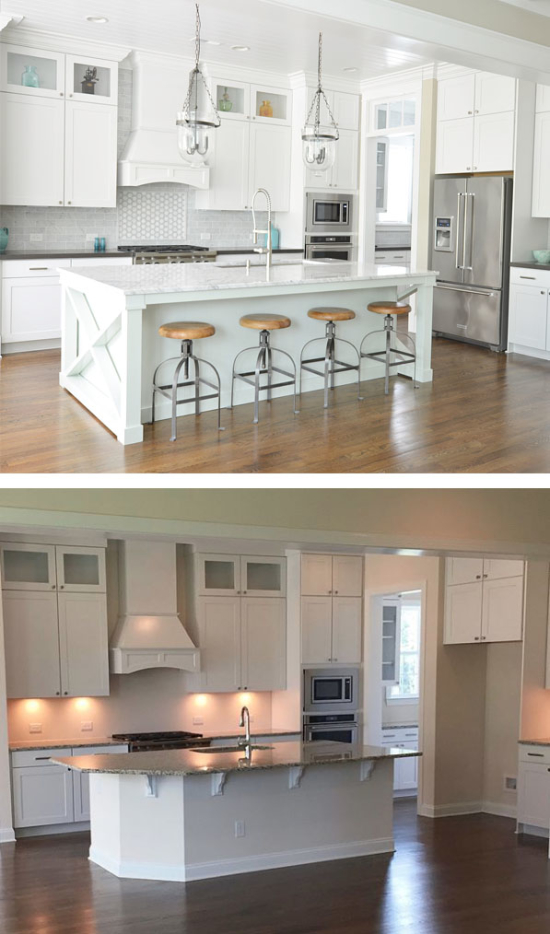 Kitchen before & after