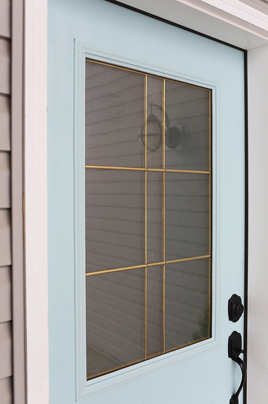 DIY front door makeover: update the glass insert for a whole new look at a fraction of the cost