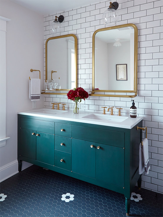 Colorful vanity for the kids bathroom