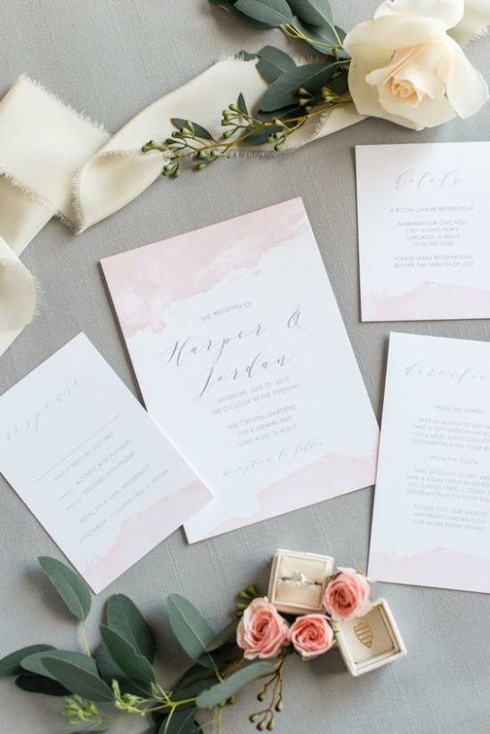 Delicate wedding invitation